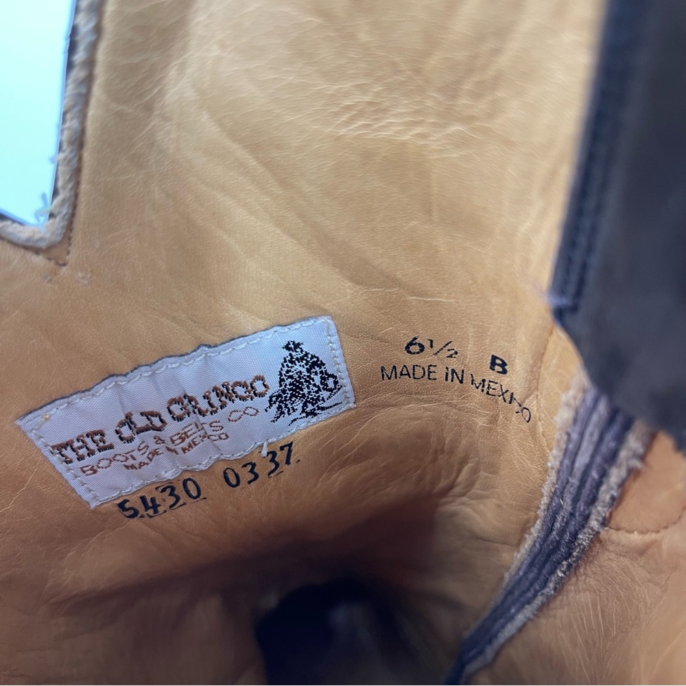 ✨Old Gringo Brown Leather Embroider Tan Butter Yellow Floral Heel Boot 6.5 Rodeo - Picture 3 of 16